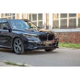 Накладка сплиттер на передний бампер на BMW X5 G05 M-Pack